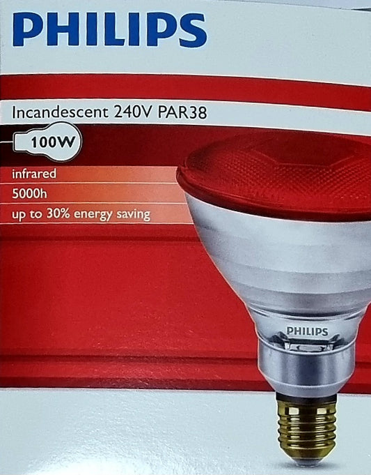 Heat Lamp Globe - Philips 5000h Infrared 100W or 175W