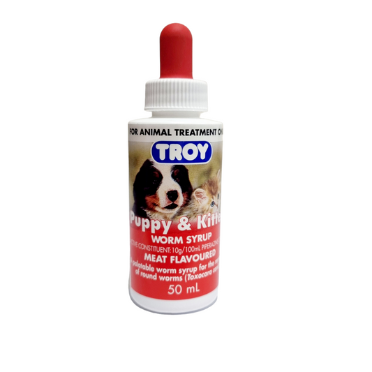 Troy Puppy and Kitten Worming Syrup 50ml