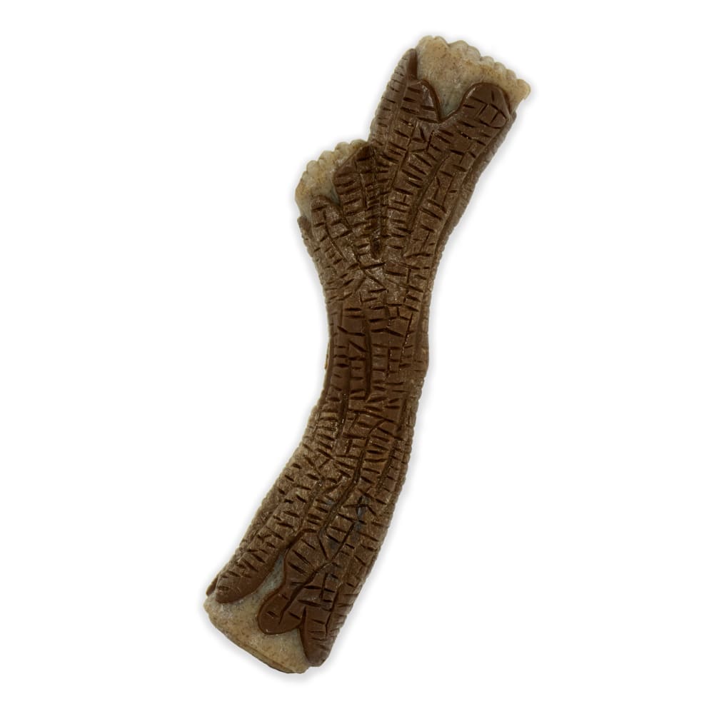 Nylabone Strong Chew Real Wood Dog Stick Maple Bacon - Souper or Wolf