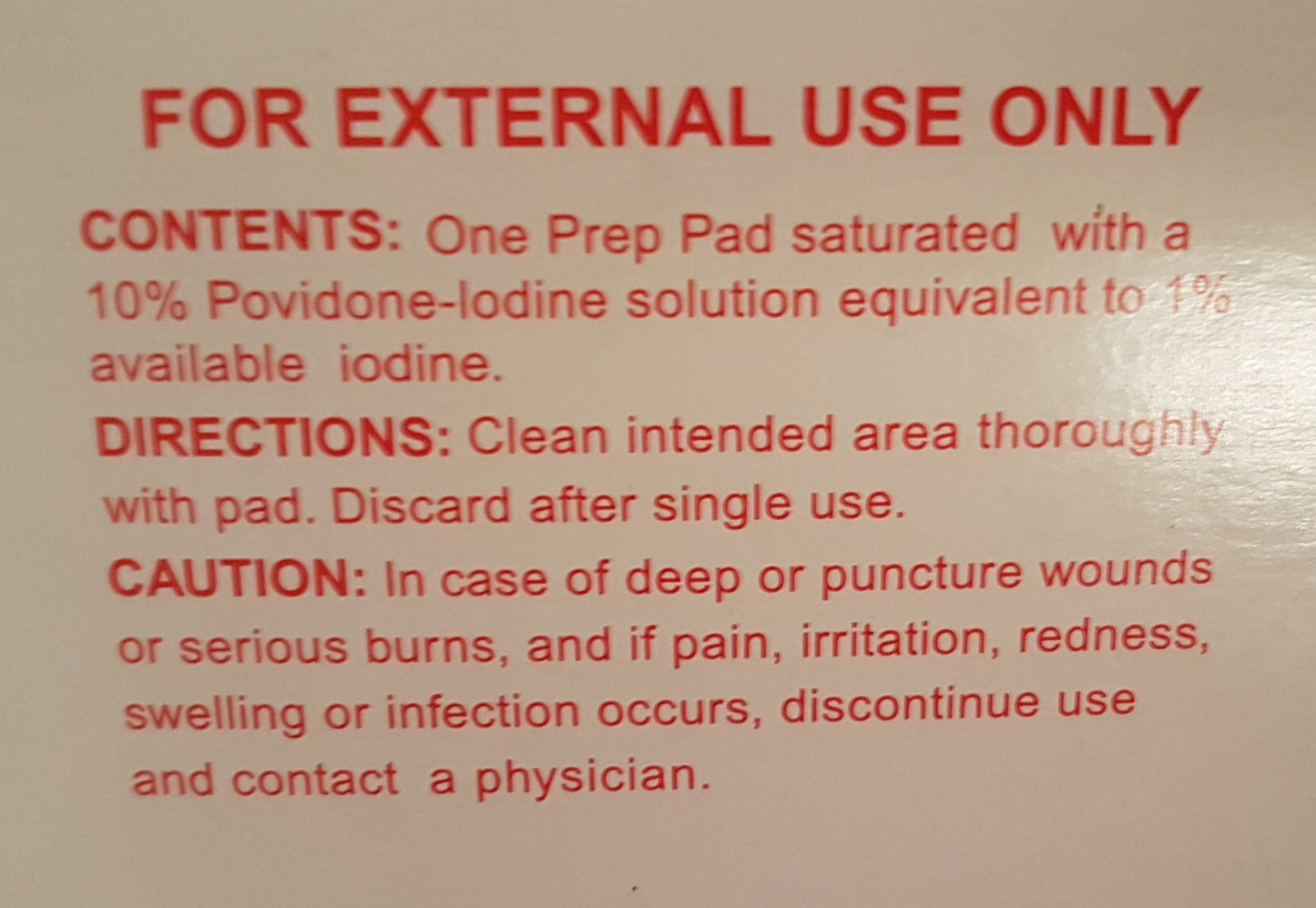 Iodine Prep Pads