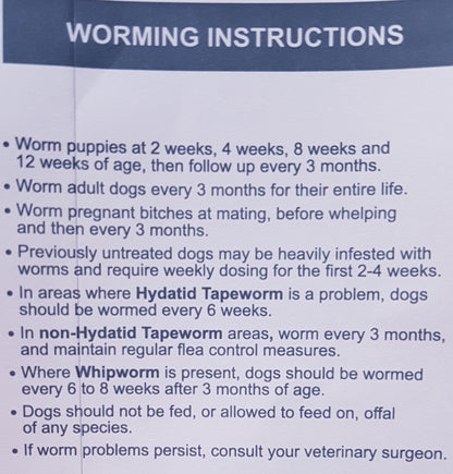 Canine All Wormer - 10kg Tablets